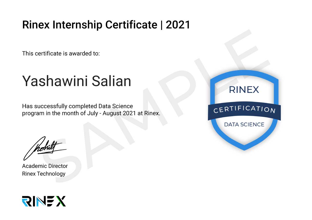 DataScience-Rinex-Intership-Certificate-2021